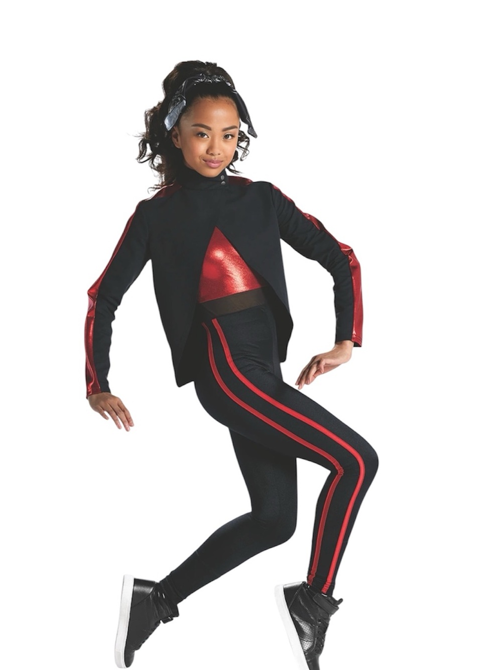 NEW Weissman So Far So Great Black & Red Dance Set - Size: LC